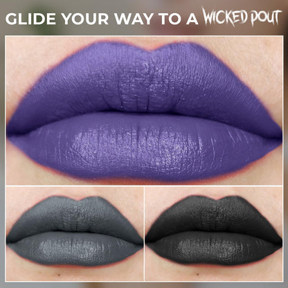 Profusion Cosmetics Sea Witch Lip Envy 3-Piece Satin Lipstick Set | Long-Wearing Vegan Lip Color