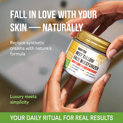 PROJECT 701 Beef Tallow Face Moisturizer — Grass-Fed Tallow, Honey & Liposomal Hyaluronic Acid | Glass Jar