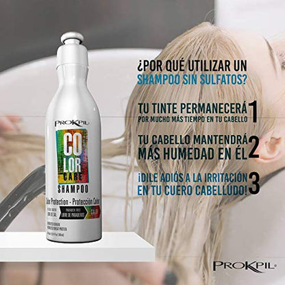 Prokpil Colored Hair Shampoo – Salt-Free, Paraben-Free, Color Protection, No Frizz