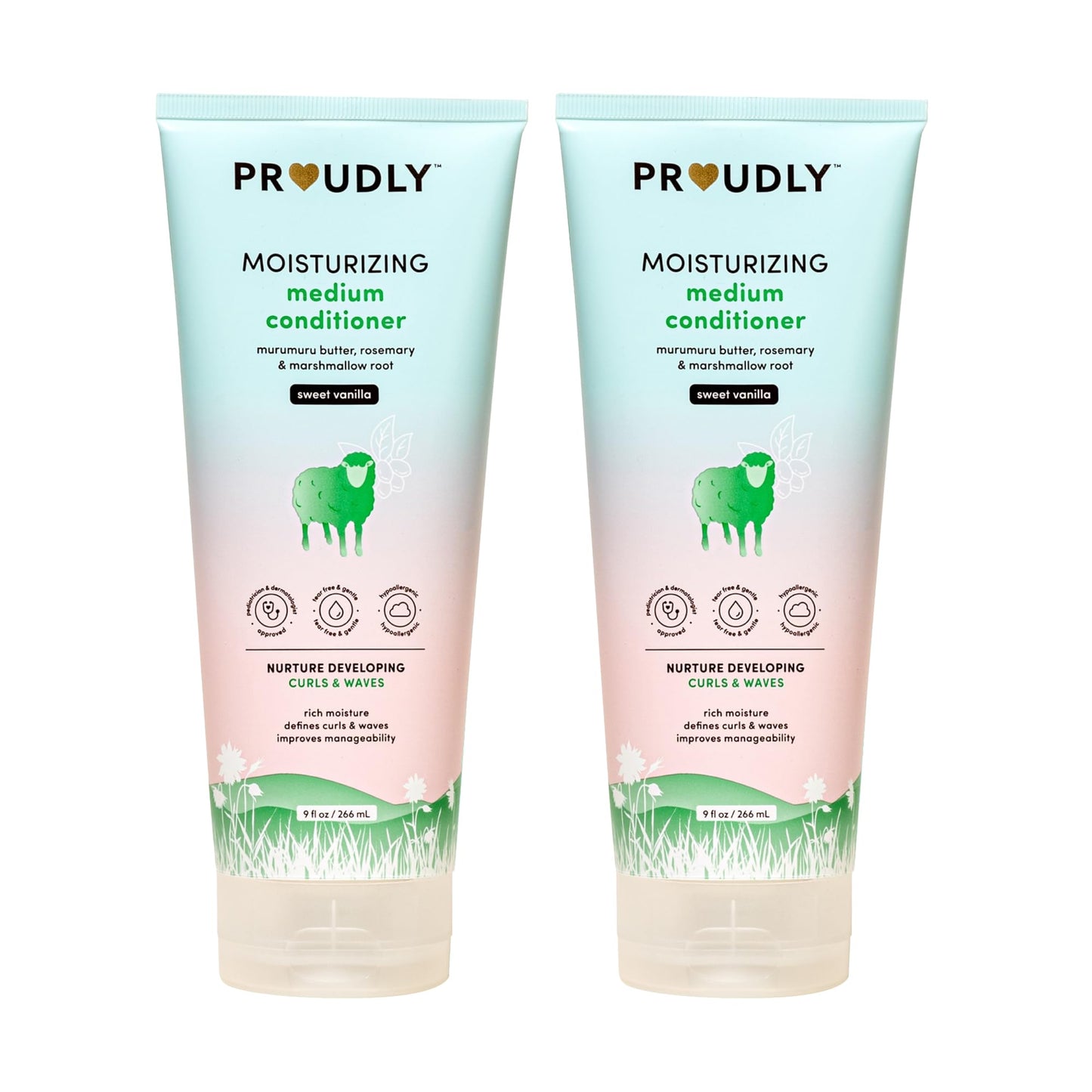 PROUDLY Moisturizing Baby Conditioner for Wavy & Curly Hair – Sweet Vanilla (2-Pack)