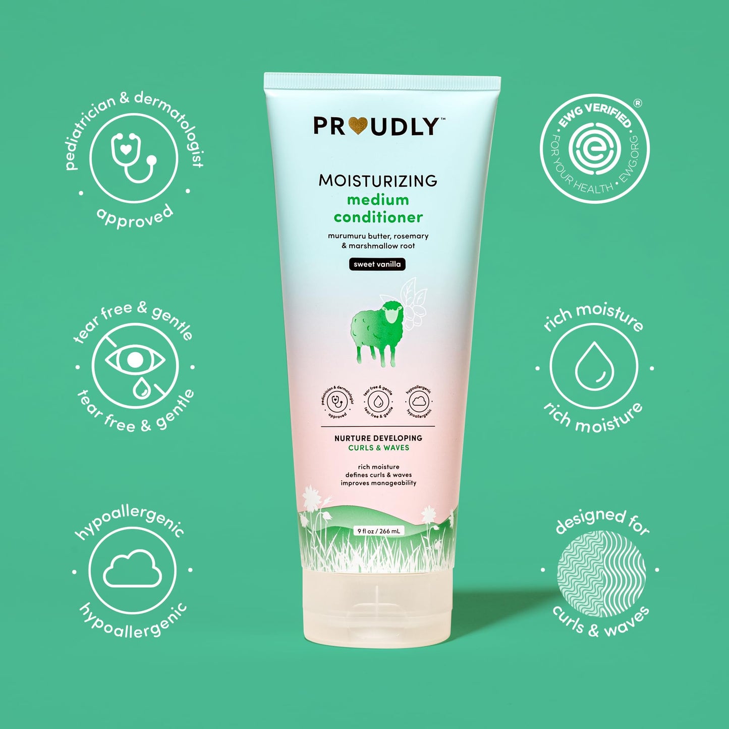 PROUDLY Moisturizing Wavy & Curly Baby Conditioner – 9 oz (Gabrielle Union & Dwyane Wade)
