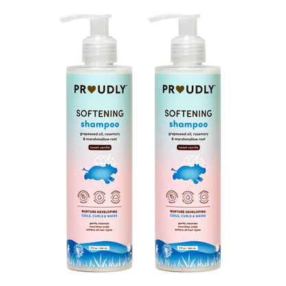 PROUDLY Softening Shampoo by Gabrielle Union & Dwyane Wade — Tear-Free, Dermatologist-Tested, 2 x 9 oz