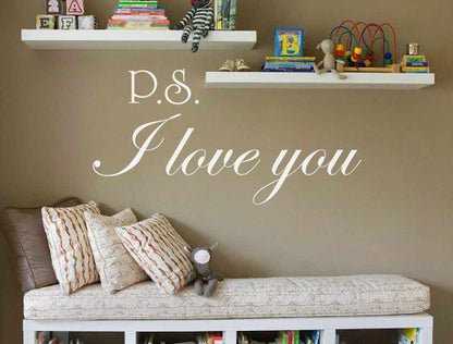 PS I Love You Quote Wall Sticker