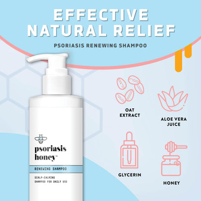 PSORIASIS HONEY Renewing Shampoo — Itchy & Dry Scalp Relief with Argan Oil