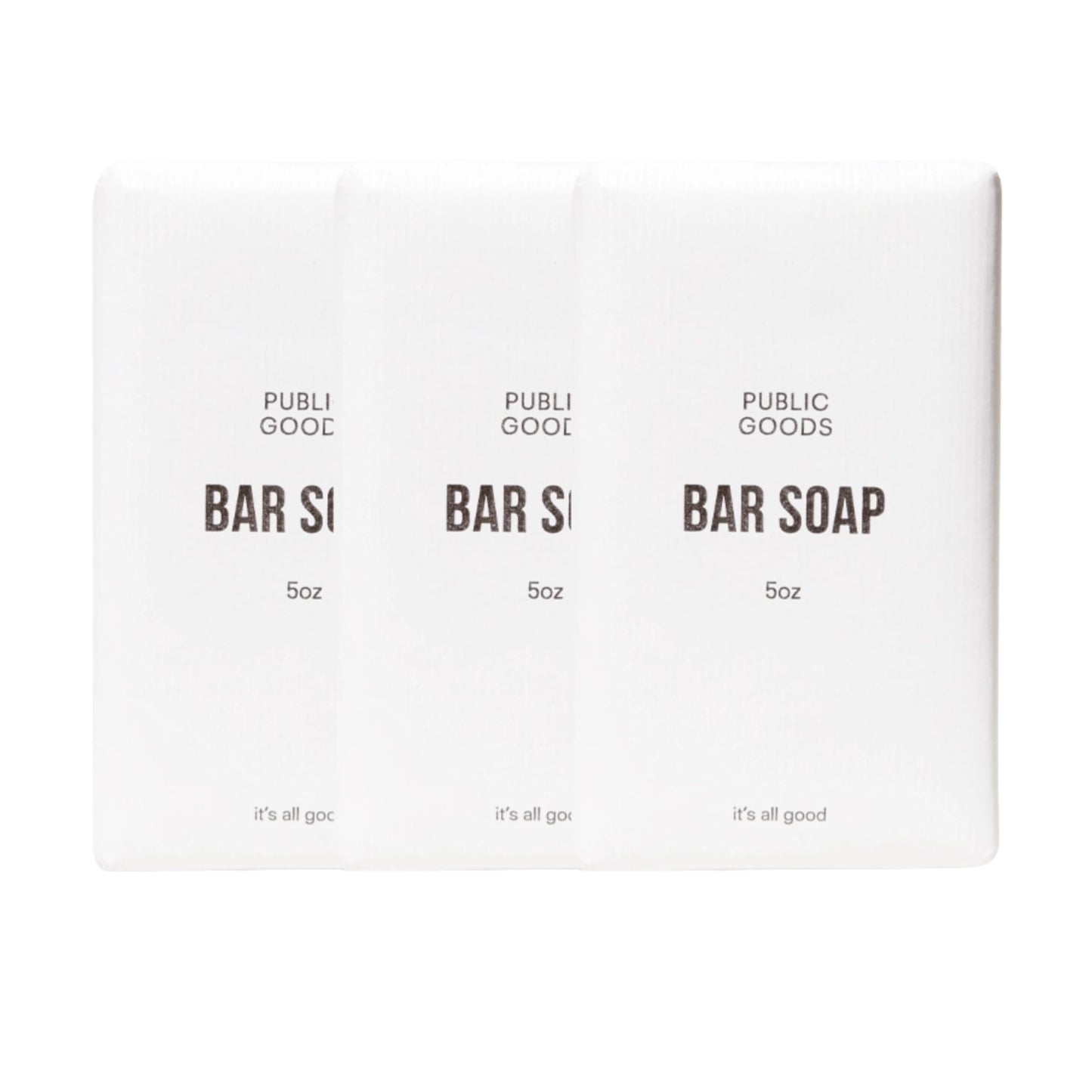 Public Goods 3-Pack Bar Soap for Sensitive Skin | Natural Essential Oils & 5 oz Bars | Vegan & Non-Toxic