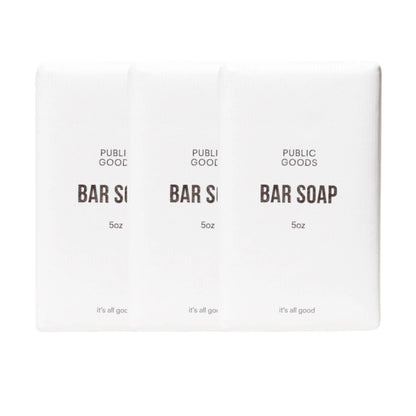 Public Goods 3-Pack Bar Soap for Sensitive Skin | Natural Essential Oils & 5 oz Bars | Vegan & Non-Toxic