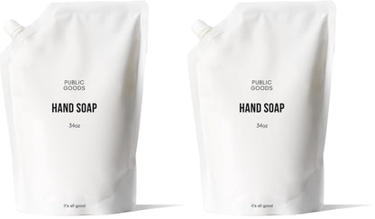 Public Goods Hand Soap | Natural Essential Oils, Paraben & Sulfate Free | Vegan & Cruelty-Free | 34 oz Refill (2-Pack)