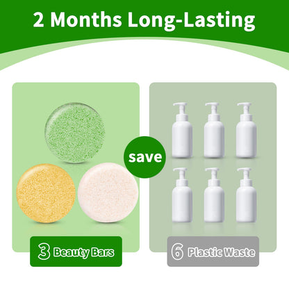 Pubpok Ginger & Tea Tree Bar Shampoo & Conditioner – Anti-Hair Loss, Growth Support, Clarifying Cleanse