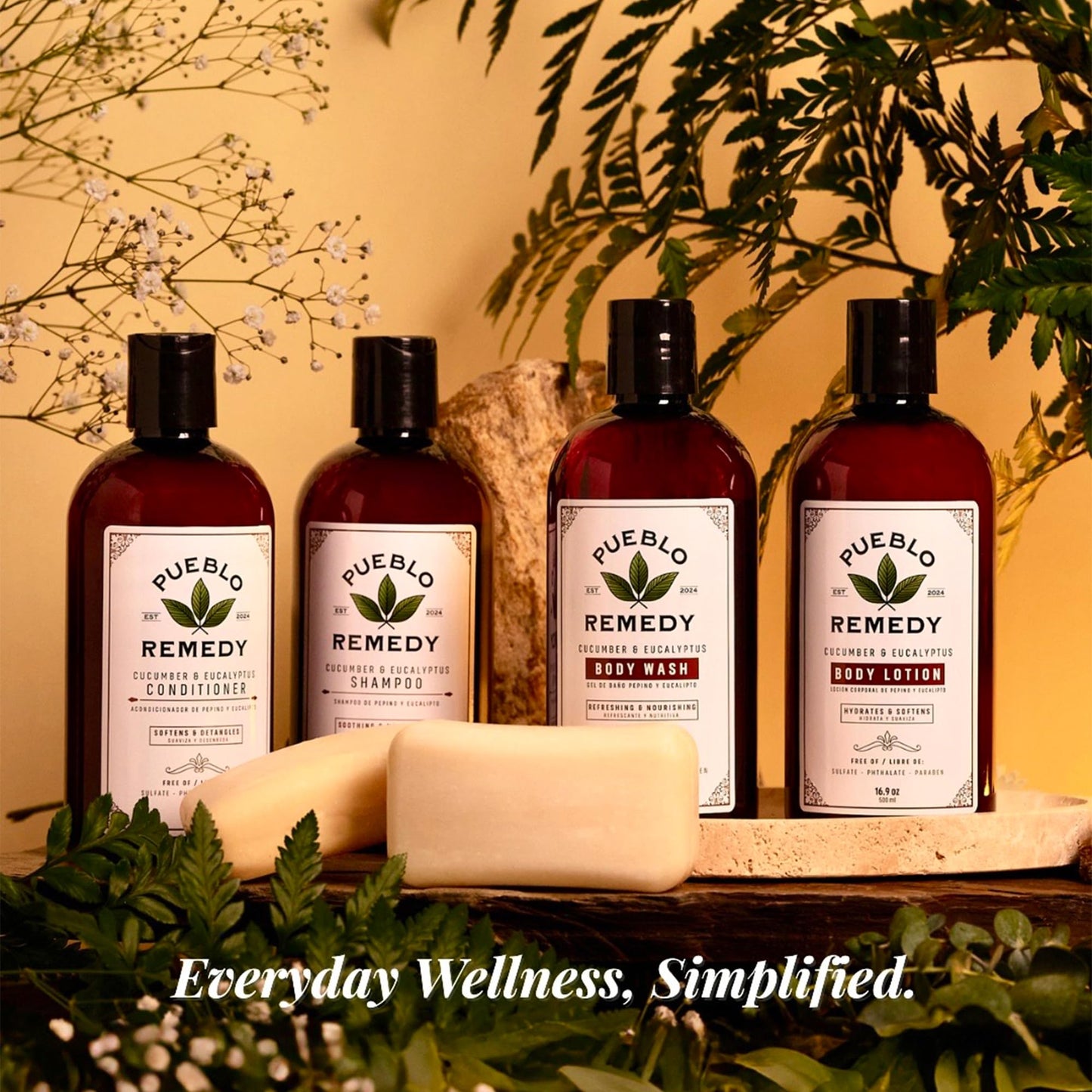 Pueblo Remedy Body Wash, Cucumber & Eucalyptus – Soothing, Vegan & Cruelty-Free, 16.9 oz