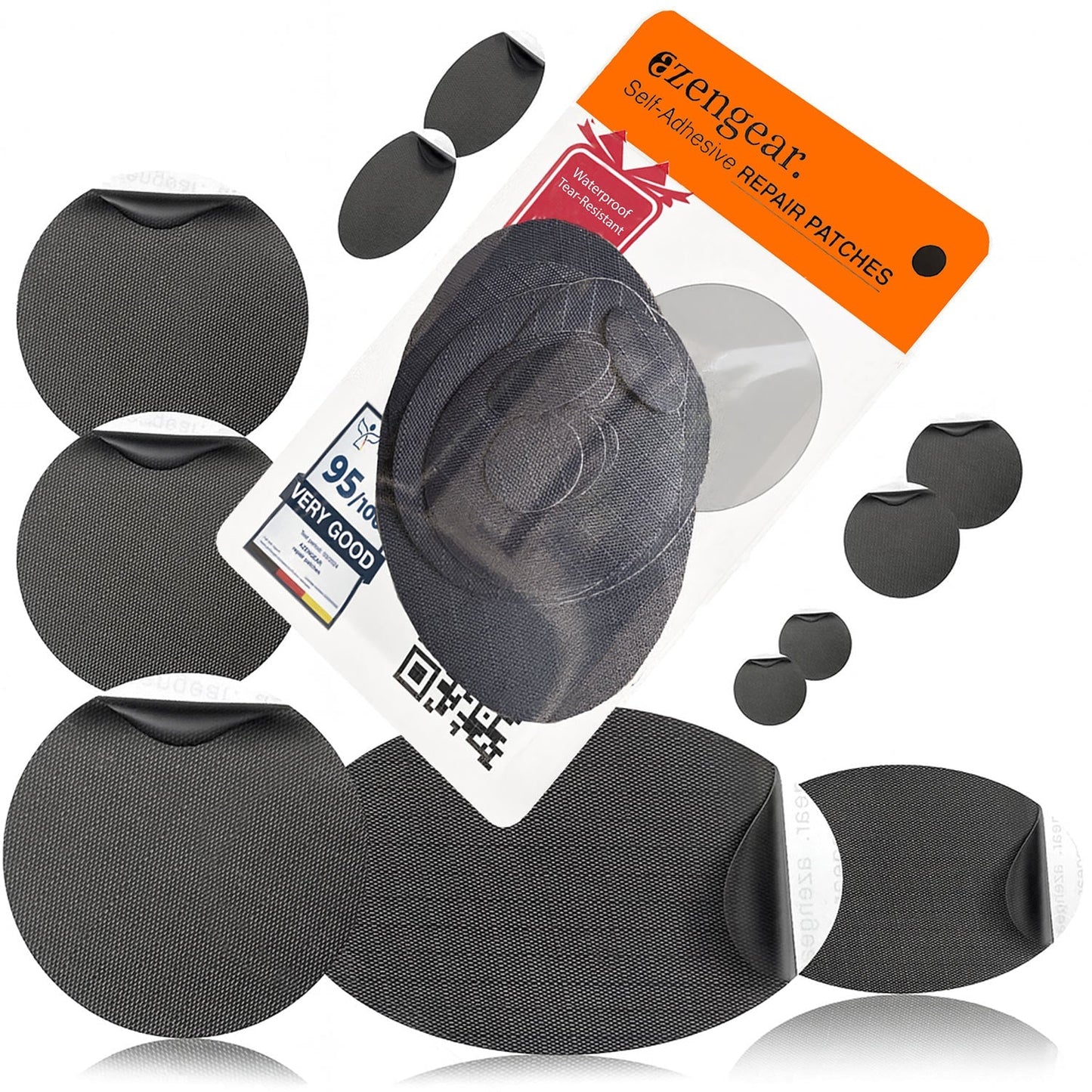 Repair Patches (30+ Colours) for Puffer Jackets, Tents, Upholstery - Stick On, Waterproof, Tear-Cold-Heat-Resistant