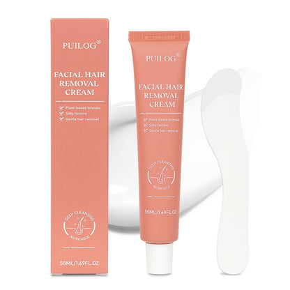 PUILOG Hair Removal Cream for Women – Gentle Facial Depilatory, 4-Min Fast Hair Removal, Sensitive Skin
