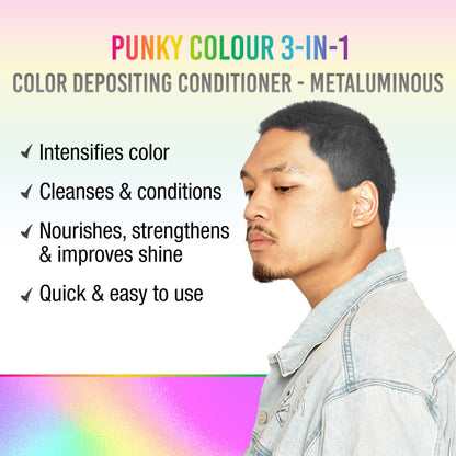 Punky Colour 3-in-1 Hair Color Depositing Conditioner & Cleanser – Metaluminous