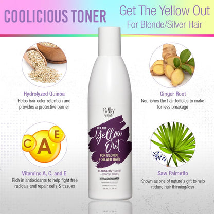 Punky Colour 3-in-1 Yellow Out: Color Depositing Cleanser & Conditioner (8.5 fl oz)