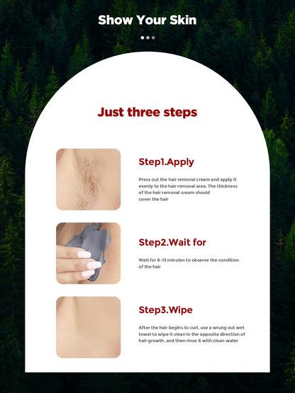PUPUPE Painless Hair Removal Cream – Soothing Depilatory for Body and Face