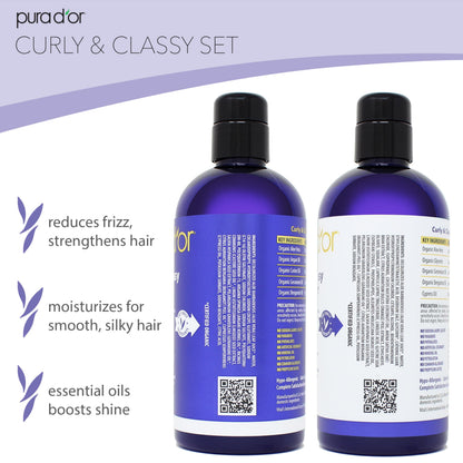 PURA D'OR Curly & Classy Hydrating Conditioner 16oz – Definition & Bounce