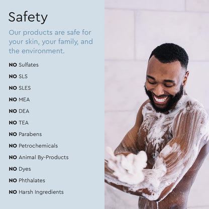 Puracy Body Wash - Natural Plant-Based Hydrating Shower Gel for Sensitive Skin, Citrus Sea Salt 12 oz