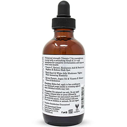 PURA D'OR 25% Vitamin C Serum + 0.25mm Derma Roller Set | Hyaluronic Acid & Retinol Skin Care Kit