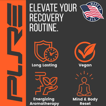 Pure Athlete Energizing Sport Shower Steamers – Orange & Tea Tree, Made in USA