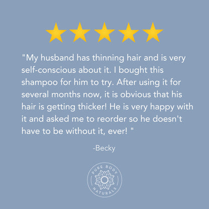 Pure Body Naturals Hair Loss Shampoo | DHT Blocker for Thinning Hair – 16 oz