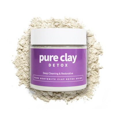PURE CLAY Food Grade Organic Calcium Bentonite Clay Powder – Internal & External Cleansing, 16 oz