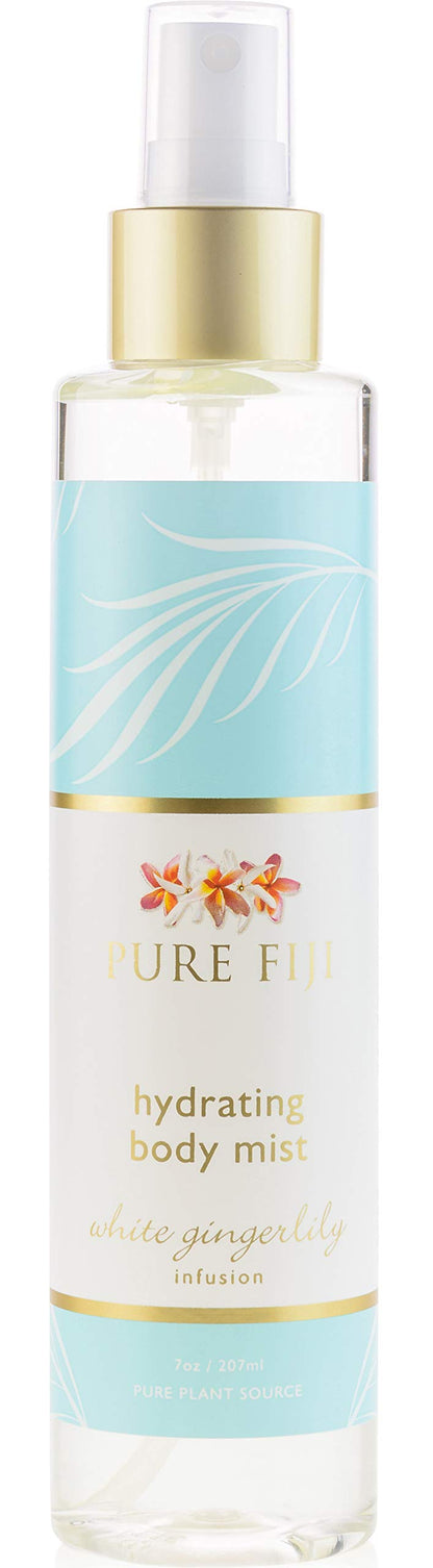 PURE FIJI Hydrating Body Oil Mist – After Shower Moisturizer with Coconut Oil, Vitamin E & White Gingerlily | 7 oz