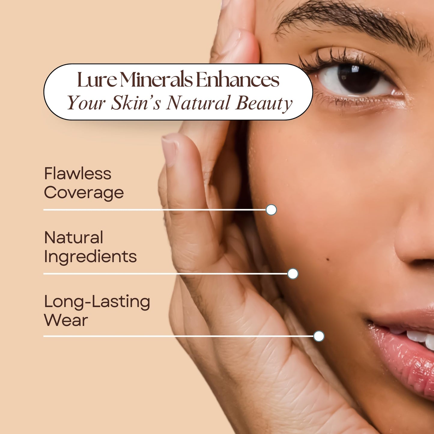 Pure Minerals ASC Lure Mineral Foundation Loose Powder 8g Sifter Jar – Free of Harmful Ingredients