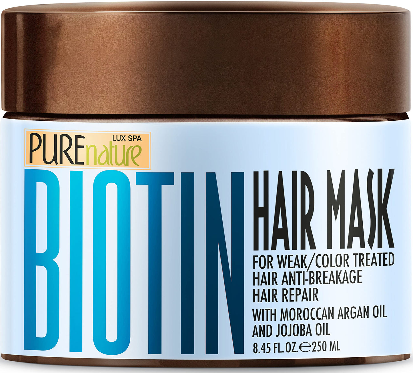 Pure Nature Lux Spa Biotin Hair Mask | Deep Conditioner with Collagen & Keratin