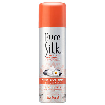 Pure Silk Sensitive Skin Spa Therapy Shave Cream for Women – 7.25 oz, Pack of 6