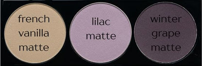 Pure Ziva Vegan Eyeshadow Trio: Off White, Lavender & Deep Purple | Cruelty-Free, USA-Made