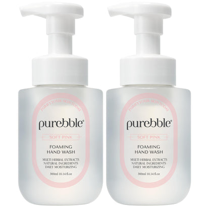 PUREBBLE Soft Pink Foaming Hand Wash with Hyaluronic Acid – Hydrating Berry Scent | 2 Pack