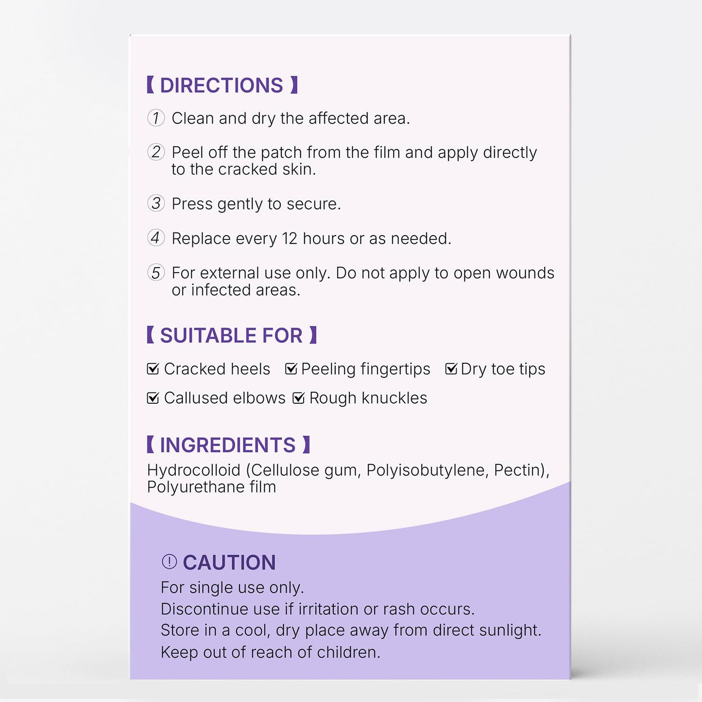 PUREEASE Cracked Skin Repair Sheets for Dry Heels, Fingers & Hands – Waterproof, Invisible Barrier Patches (10 Sheets)