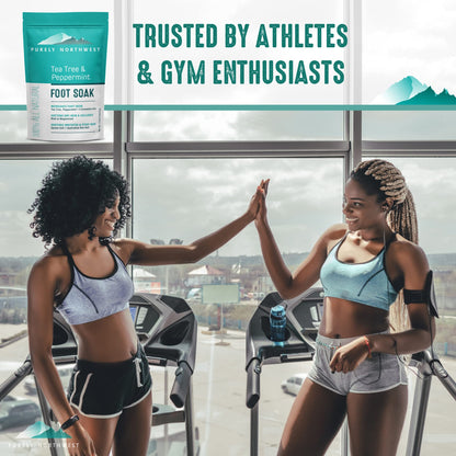 Purely Northwest Tea Tree Epsom Salt Foot & Body Soak – Toenail Repair & Odor Control | USA 2 lb