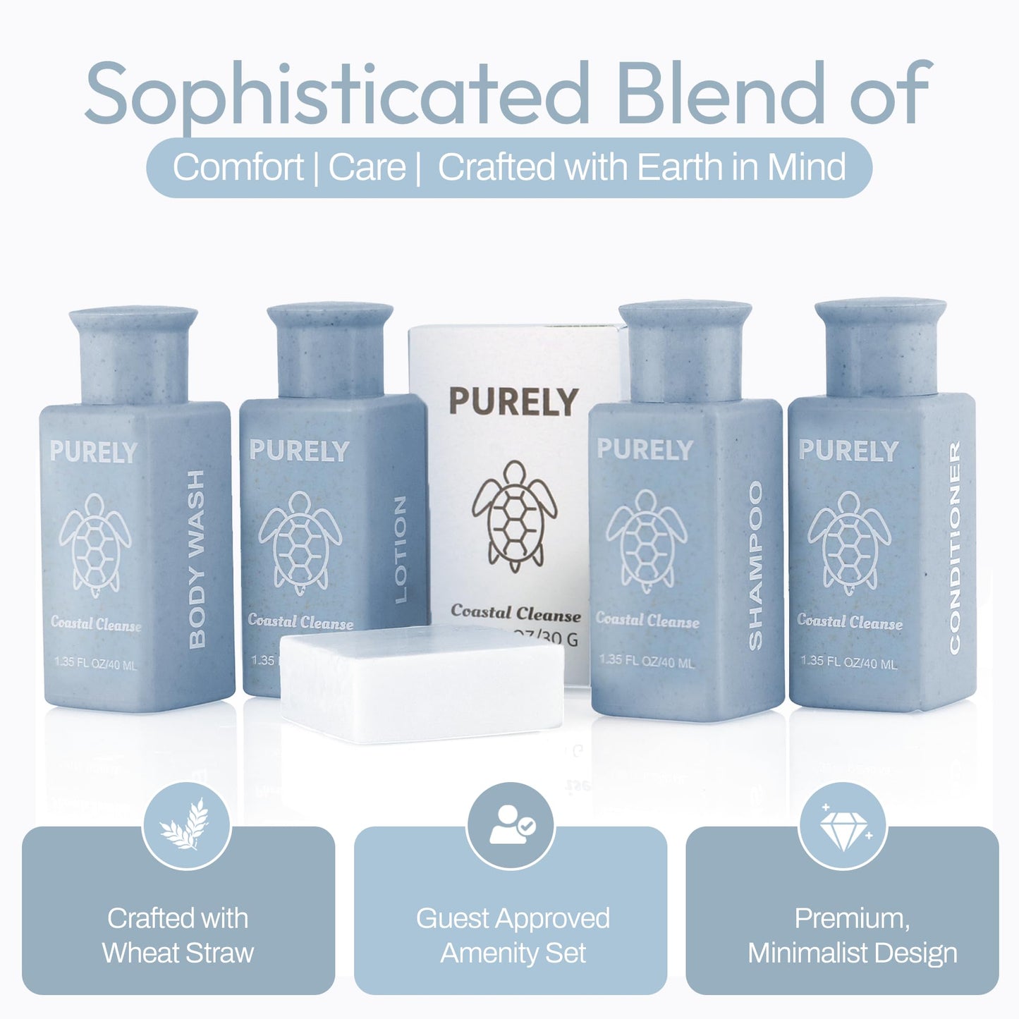 Purely 150-Piece Hotel Toiletries Bulk Set — Airbnb & Hospitality Essentials