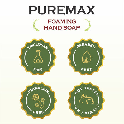 Puremax Honey Almond Foaming Hand Soap Refills — 128 Fl Oz (1 Gallon) Made in USA | Gentle, Moisturizing Foam