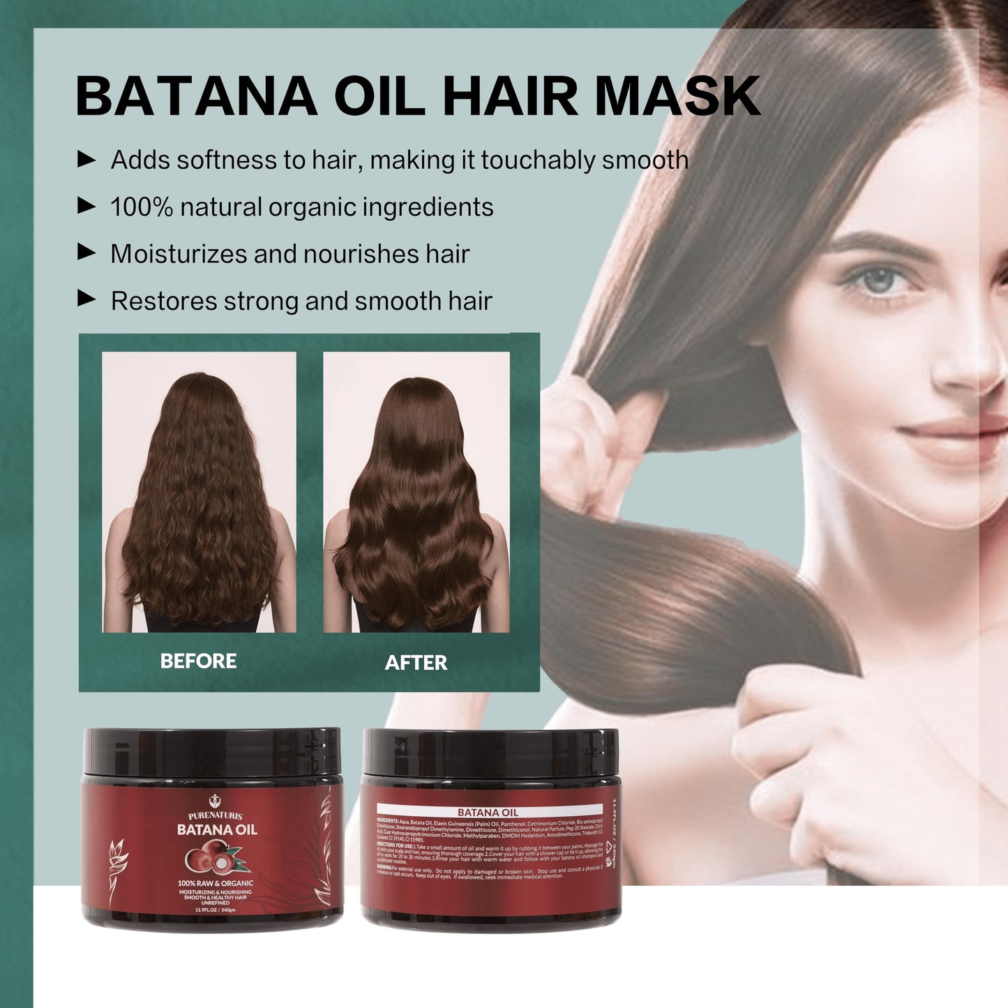 PureNaturis Batana Oil Hair Growth Kit – 100% Natural, Sulfate-Free