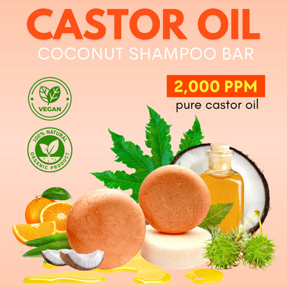 PureRootss Castor Oil Shampoo & Conditioner Bar Set – Hair Growth, Thickening, Zero-Waste (3-Piece)