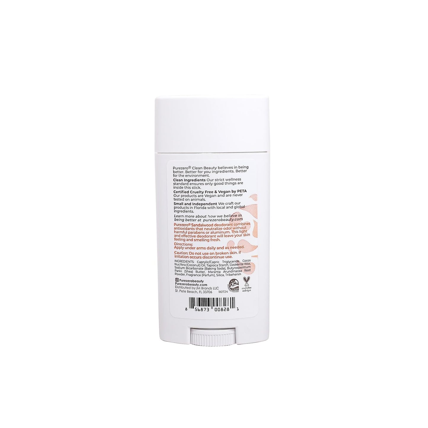 Purezero Sandalwood Deodorant – Aluminum & Paraben Free, 24-Hour Odor Protection, Shea Butter & Coconut Oil | For Women & Men