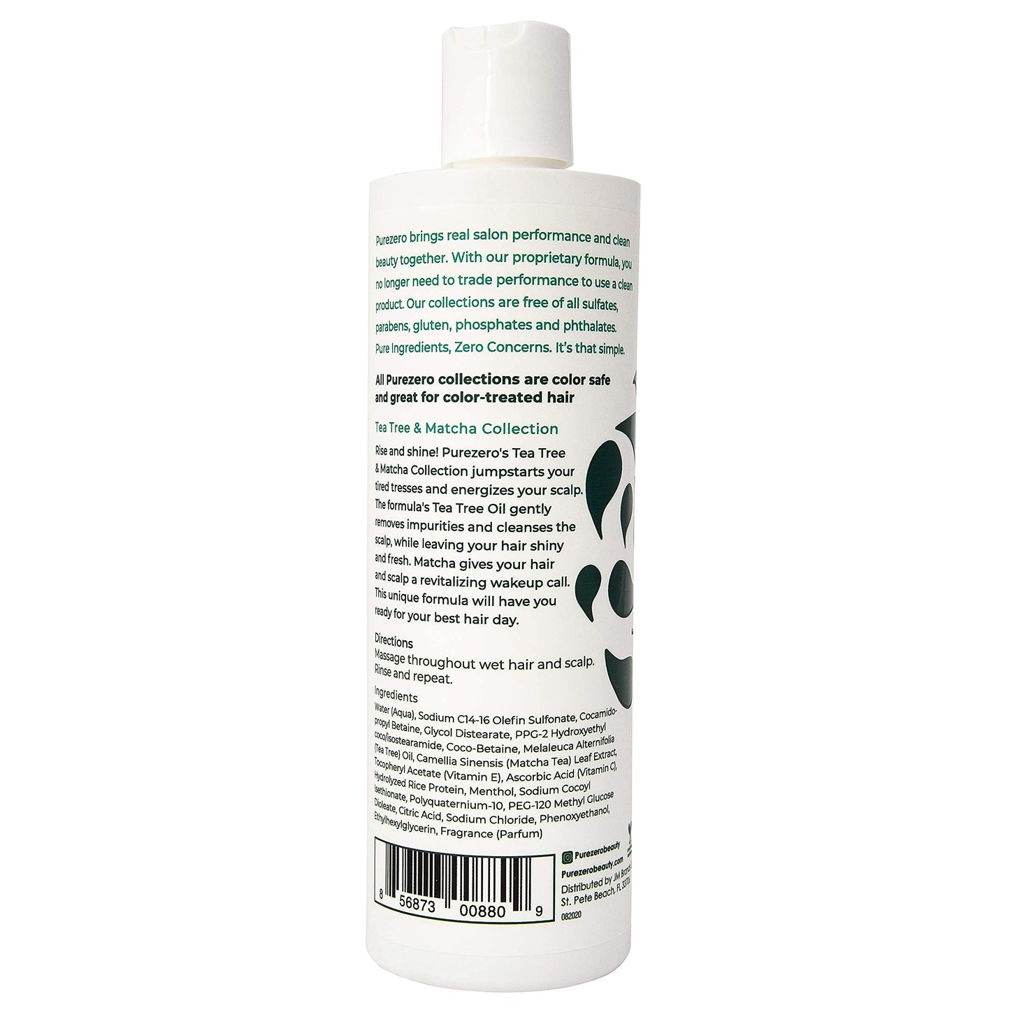 Purezero Tea Tree & Matcha Shampoo + Conditioner Set – Invigorating Scalp Care, Zero Sulfates