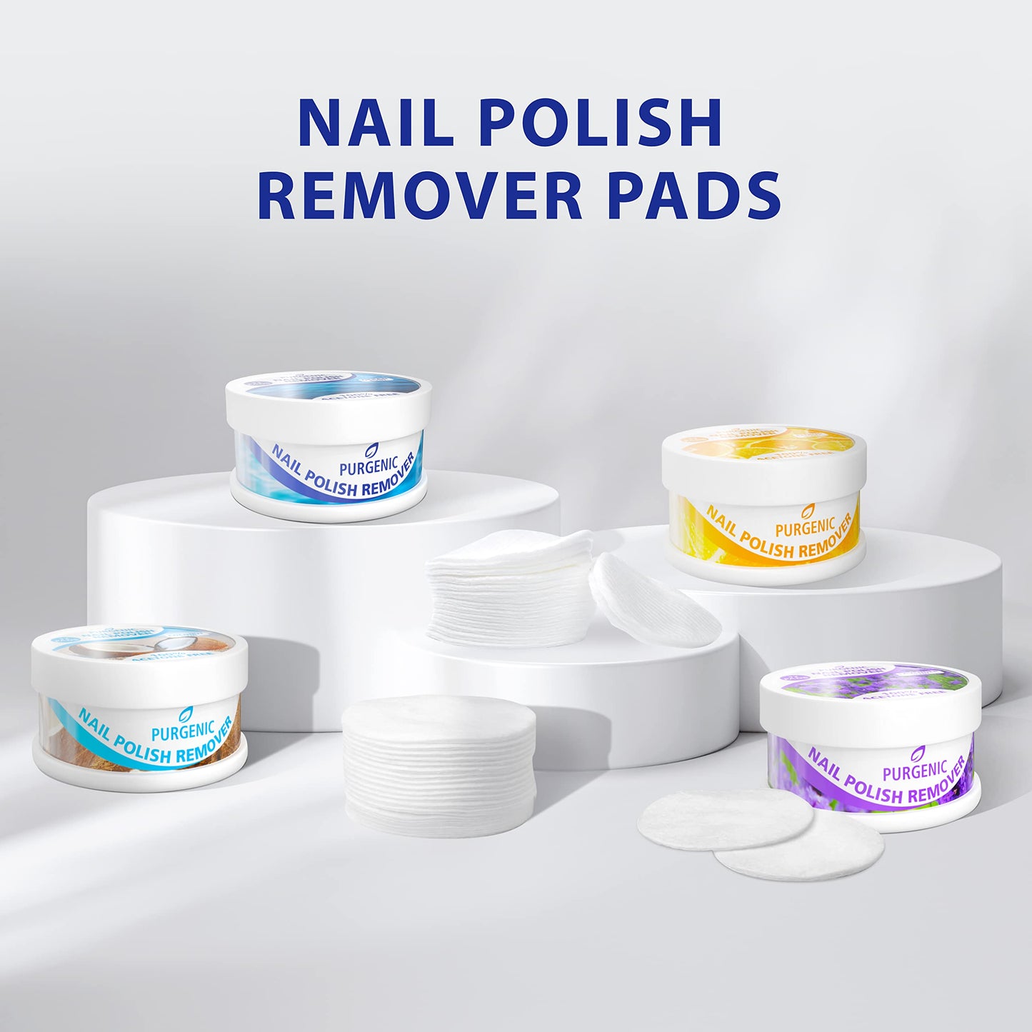 Purgenic Nail Polish Remover Pads – 256 Count, All-Natural, Acetone- and Acetate-Free, On-the-Go & Travel, Lint-Free Wipes