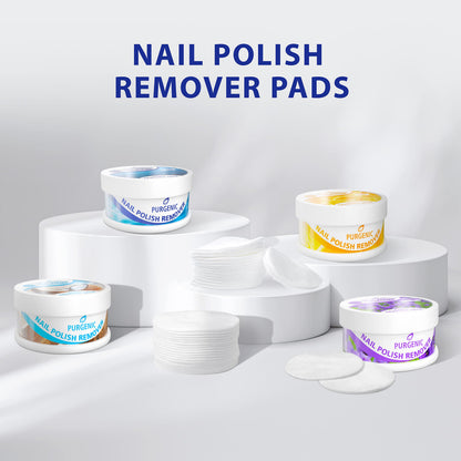 Purgenic Nail Polish Remover Pads – 256 Count, All-Natural, Acetone- and Acetate-Free, On-the-Go & Travel, Lint-Free Wipes