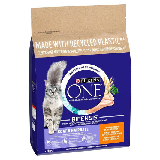 Purina One Adult Cat Coat&Hairball Chk