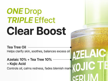 PURITO Azelaic Acid 10% + Kojic Acid + Tea Tree Serum – Acne & Marks (30mL)