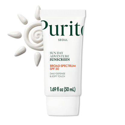 PURITO Korean Sunscreen SPF 50 | Light Texture, No White Cast, Oil-Free (50 mL)