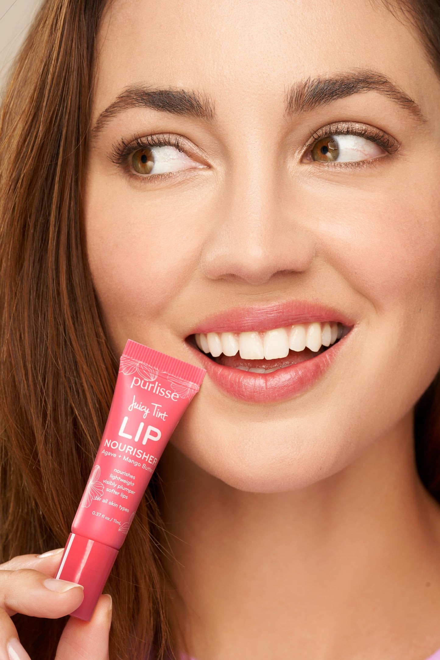 purlisse Juicy Tint Moisturizing Lip Balm – Berry Shine, Hydrating Tint (0.38 oz)