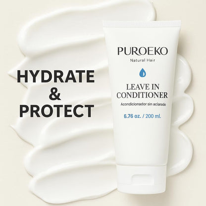 PUROEKO Hydrating & Protective Leave-In Conditioner | Detangles, Heat Protection, Lightweight Formula