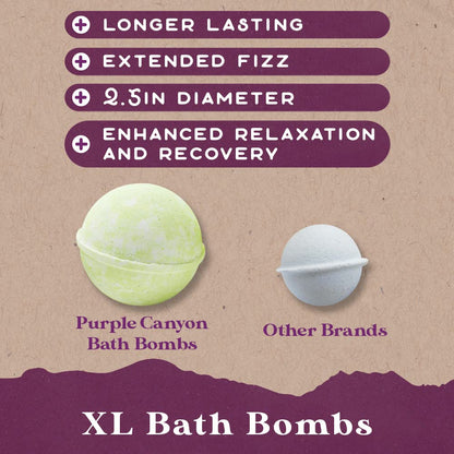 Purple Canyon Eucalyptus Bath Bombs – Energizing Mint & Eucalyptus Gift Set (6)