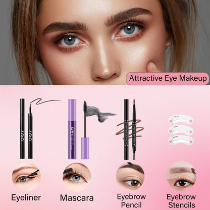 PWYSHXDF Makeup Set – Full Face Kit for Beginners & Pros | Travel-Ready