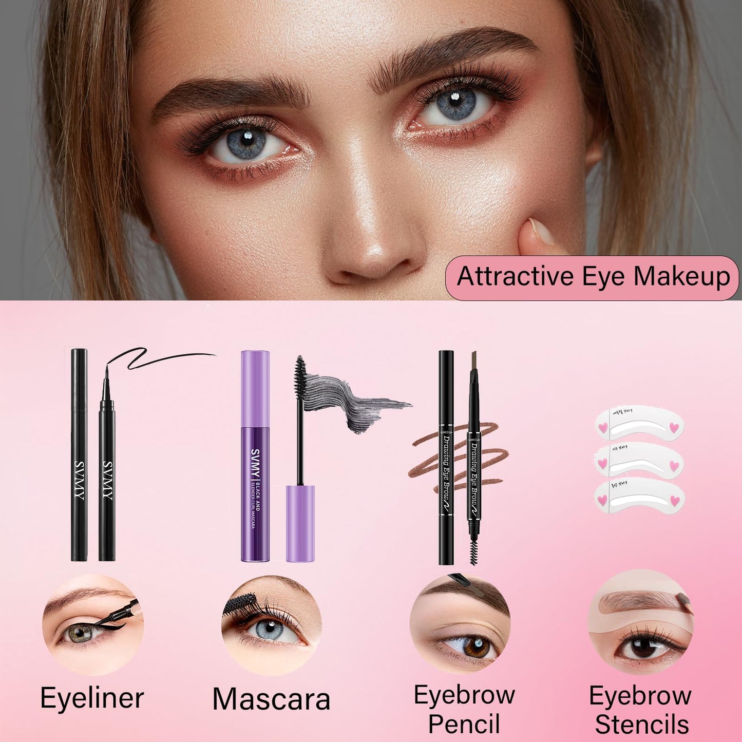 PWYSHXDF Makeup Set for Women – 40-Color Eye Palette + Nude Foundation