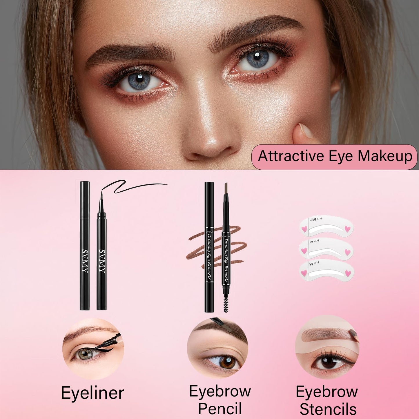 PWYSHXDF Makeup Set – 16-Color Palette, Nude Foundation & Lip Gloss Kit for Beginners & Pros