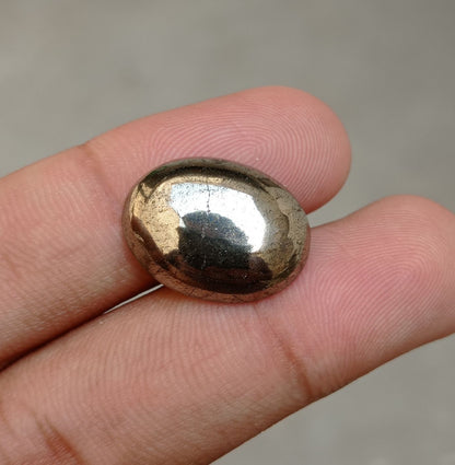 19ct Natural Pyrite Cabochon - Iron Pyrite Crystal - Fool's Gold Gemstone - August Birthstone -20x15x5mm